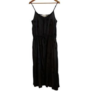 House of Harlow 1960 Black Spaghetti Adjustable Strap Slip Dress Pockets Medium